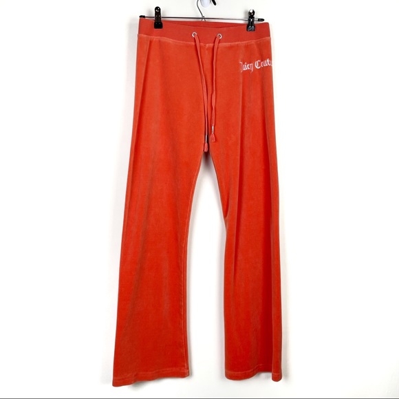Juicy Couture Pants - Juicy Couture Track Pants Vintage Y2K Velour Orange
